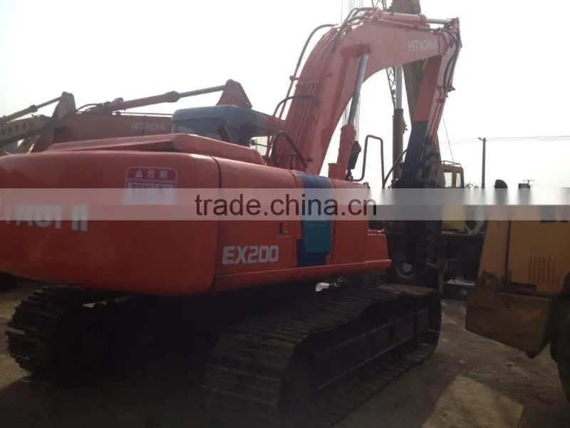 used excavator hitachi crawler digger ex200-3 excavator with hammer