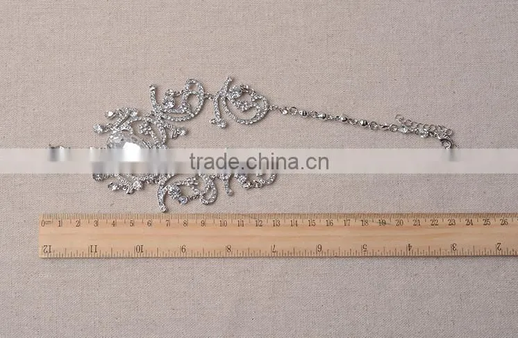 Wedding Photo Decorative Design Crystal Rhinestone Necklace Set