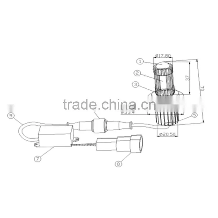 LED faceted light lamp H7