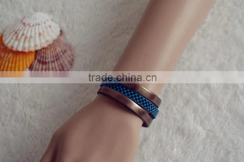 Mosaic and Dots Style PU Leather Bracelet