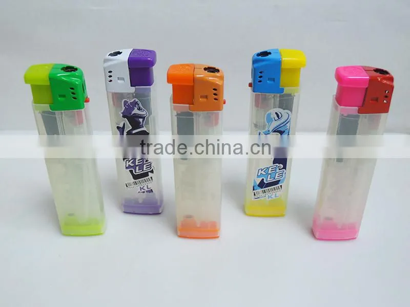 Electric style copper refill valve windproof translucent custom brand logo print lighter