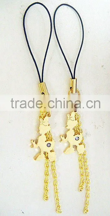 fashional metal flower form mobile phone straps