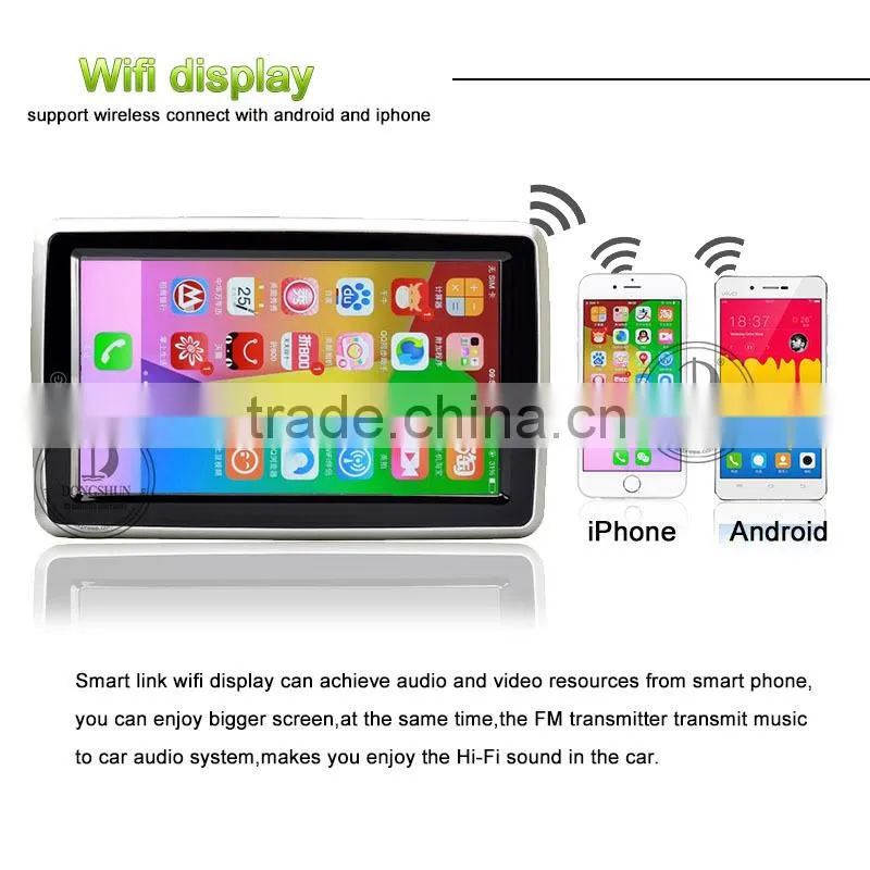 DS-X10D 10.1inch car headrest dvd player monitor with andrroid and capacitive touch screen