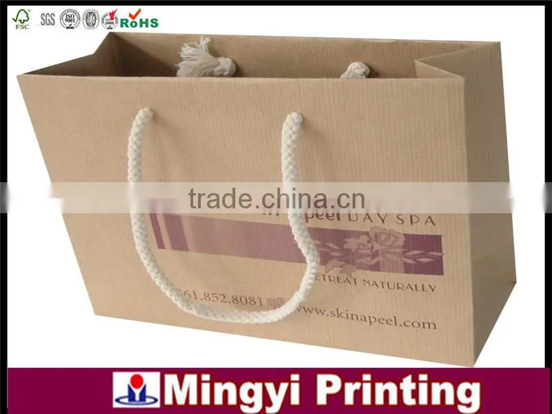 Customer design paper gift bag with handle for shopping