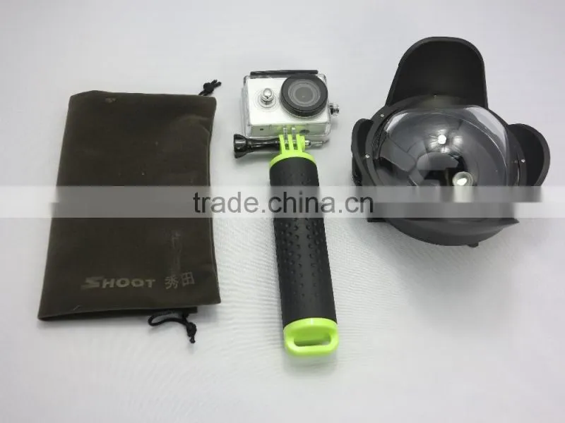 Diving dome port/waterproof dome for xiaomi yi sport camera /xiaomi yi