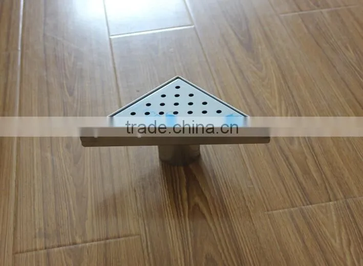 2015 stainless steel triangle drain with vertical outlet