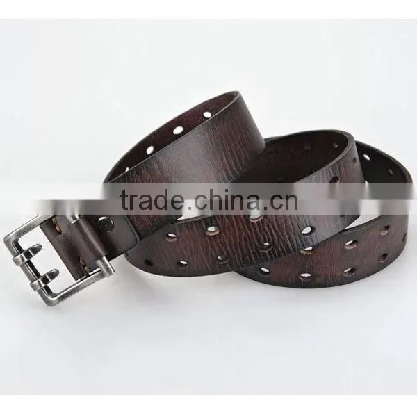 High quality mens brown italian leather belt factory