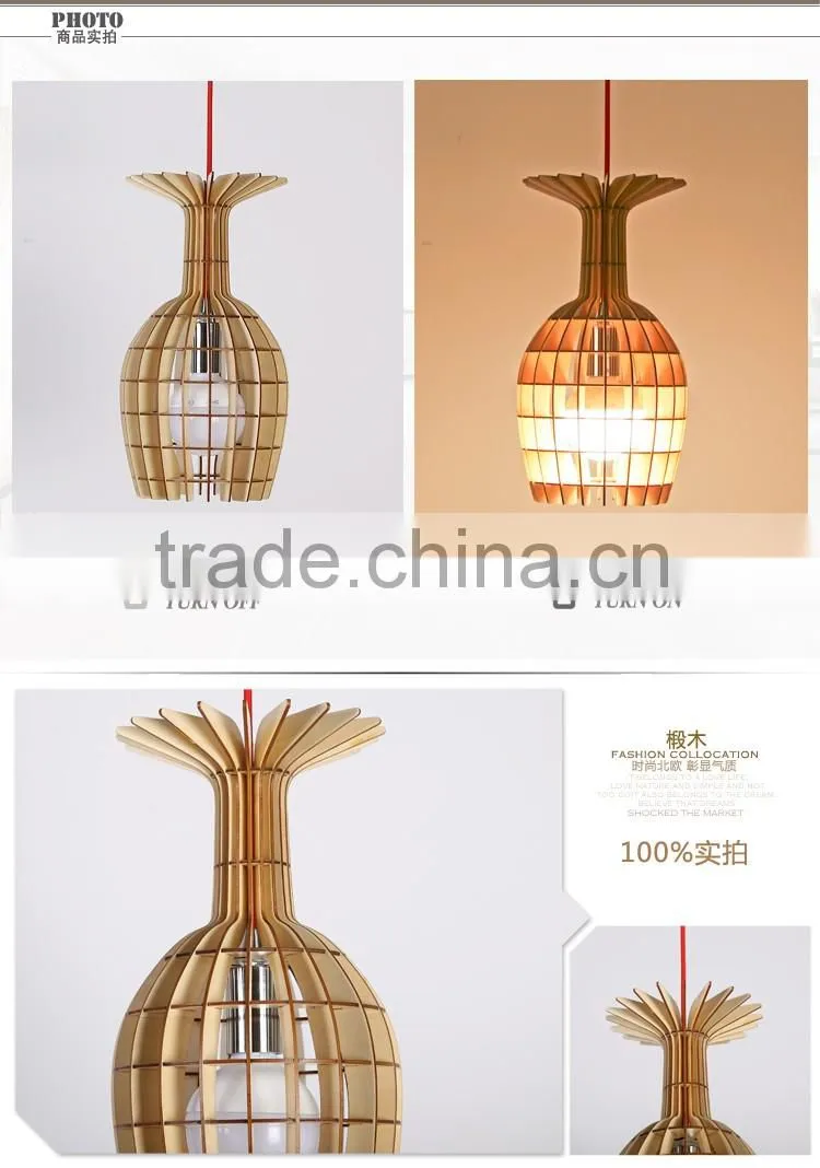 Wooden LED pendant light JK-8005B-33 Wooden restaurant pendant lighting E27 lampholder