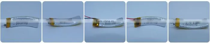 UL, CE Professional 3.7v 41mAh Curved battery