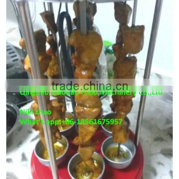 Portable electric rotary grill machine