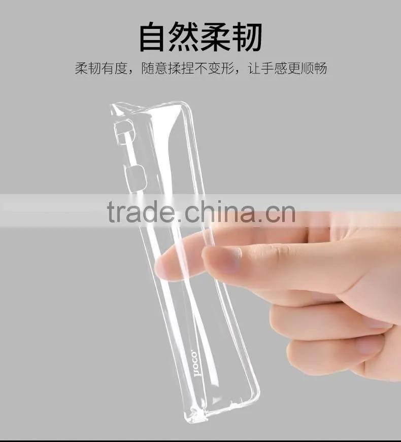 Hoco ultrathin high quality soft Clear TPU Back Case With dust plug For HuaWei P9