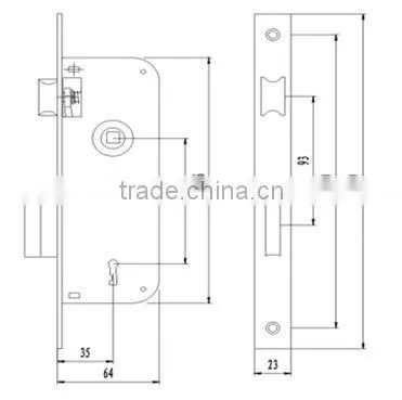 2016 China top security electronic key hotel door lock