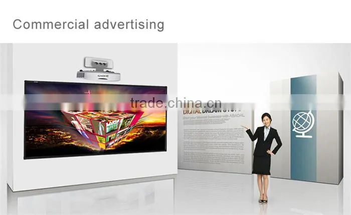 GAOKE Wifi bluetooth usb hdmi all in one with pc built-in 3d interactive computer overhead projector with speaker for school