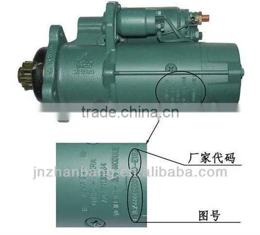 Sinotruk howo parts Reduction type starter VG1560090001