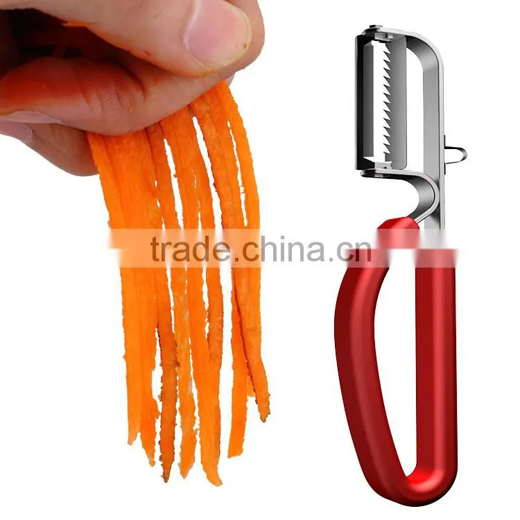 S/S+TPR Creative peeler/ Kitchen tools stainless steel fruit&vegetable peeler