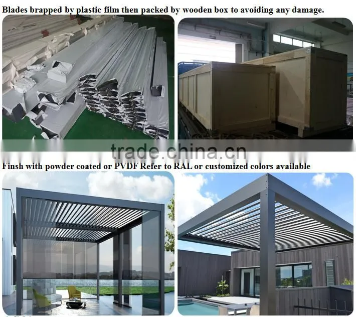 automatic aluminium louver roof that open and close