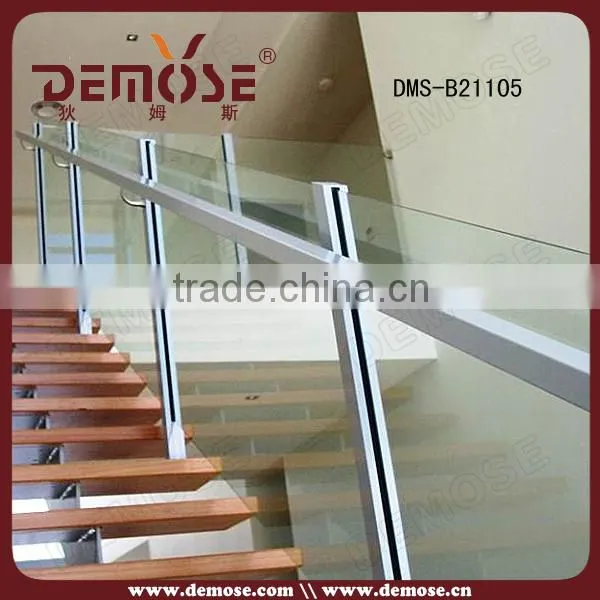 indoor plexiglass stairs handrail designs or steel flat bar stair handrail