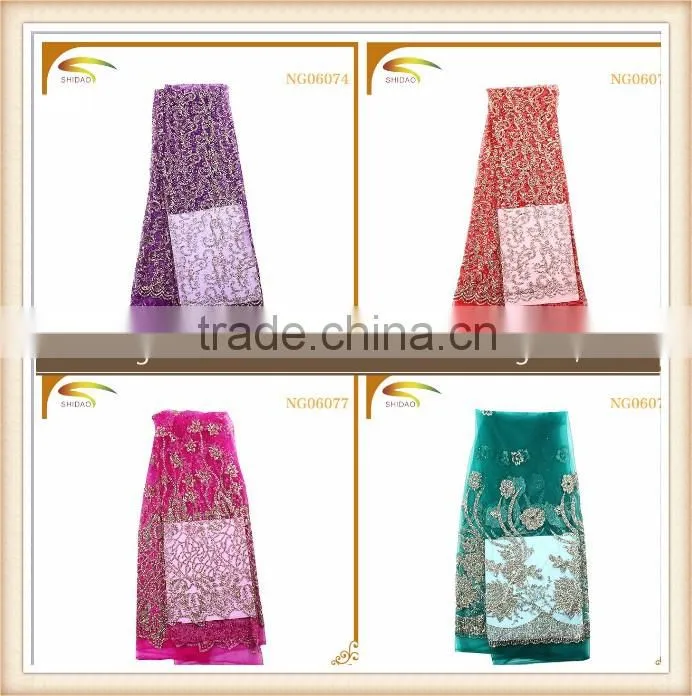 Cheap nigerian high quality lace fabric swiss guipure voile african for wedding dress