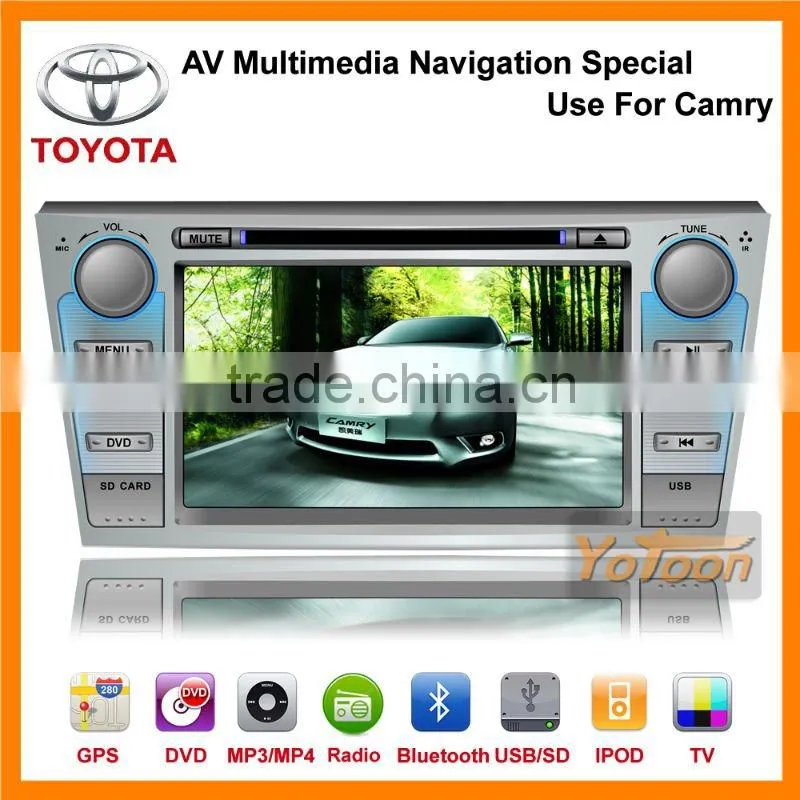 Yotoon Manufacture Newest 7 Inch Car GPS DVD System AV Multimedia Navigation Special Use for CAMRY