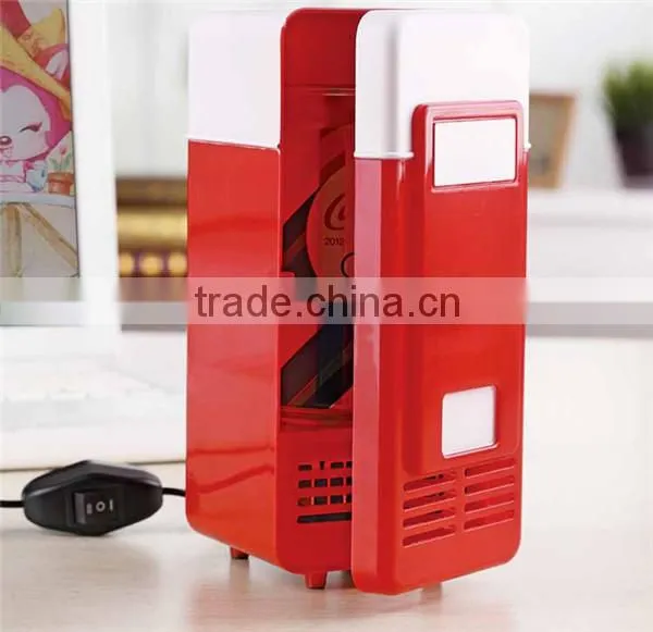 Freezing & Heating Mini Fridge USB Cooler For Bottle 1 Box Drink