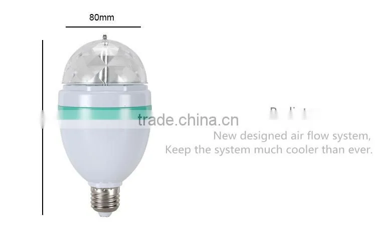 12V OEM E27 White Self-Rotating LED Disco Light Bulb For Home Party Light Night