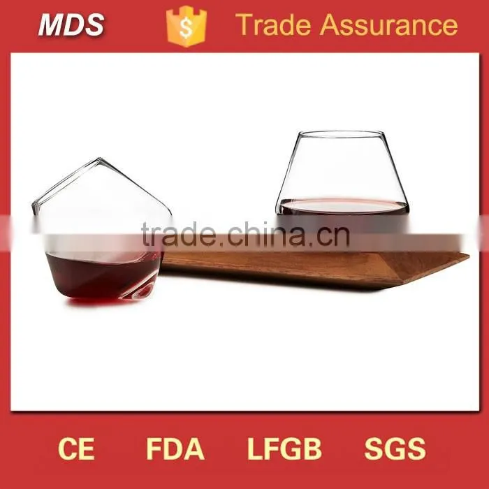 Cognac unique shape wobbly rocking whisky glass