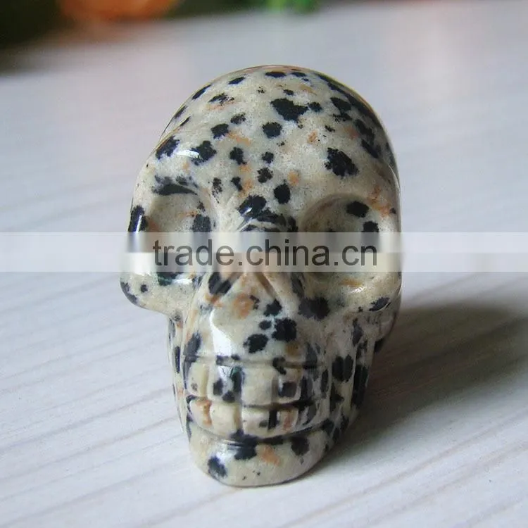 2.0" Black Obsidian Carved Crystal Skull, Realistic