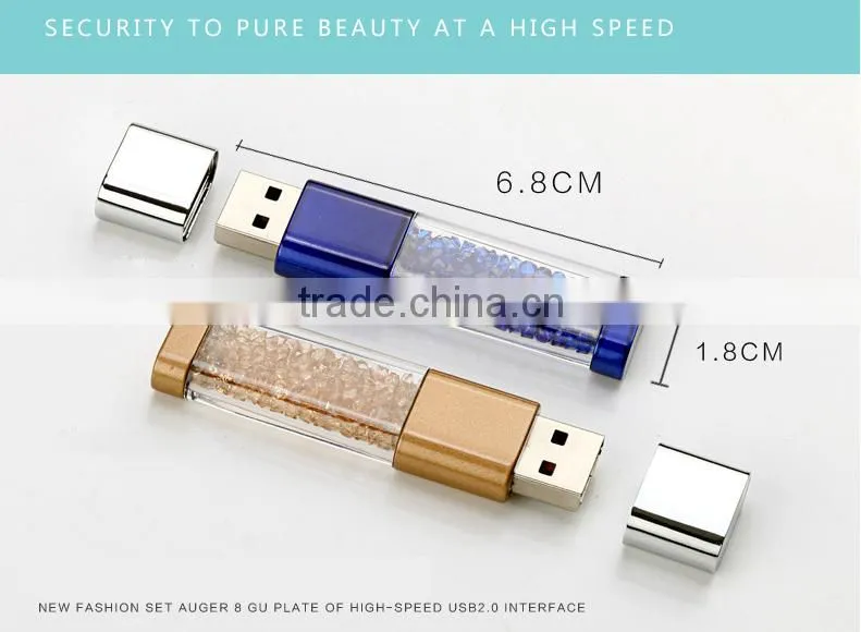 Special gift set with high quality power bank 10000mah,crystal usb memory stick and crystal ballpoint pen
