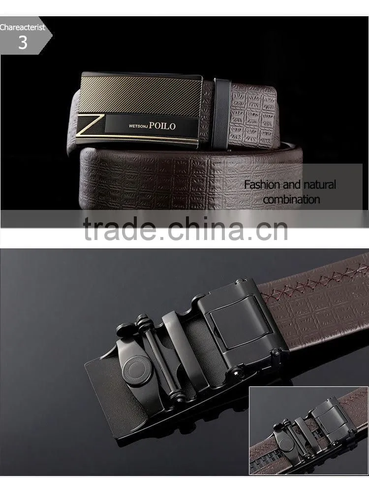 Most popular automatic buckle leather belt for men with strong quality