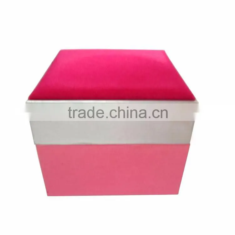 Custom Pink Velvet Paper Watch Git Case For Women.