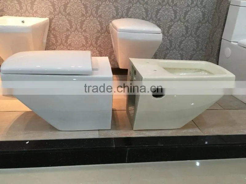 Square One Piece Wall-Hung Toilet/ P-trap wash down toilets KE01