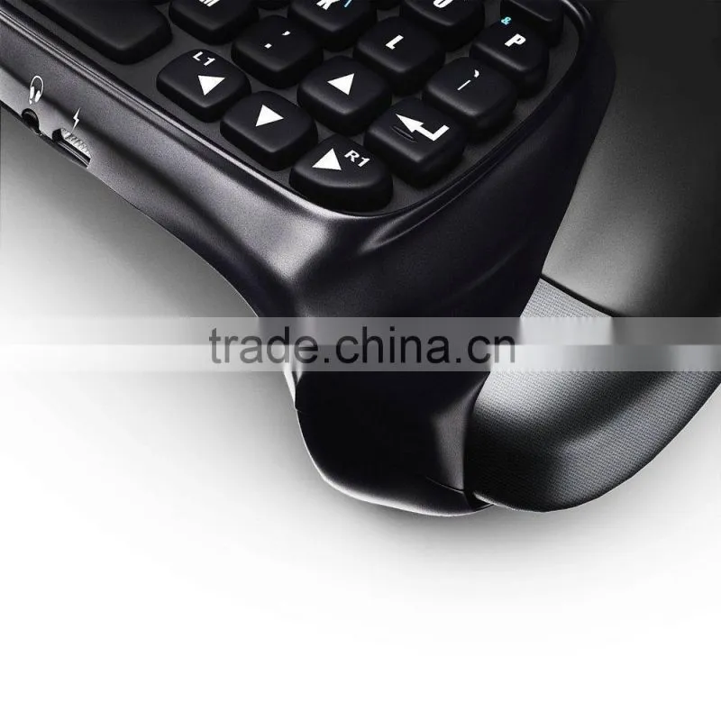 propshiping Black Bluetooth Mini Wireless Chatpad Message Keyboard for Sony Playstation 4 PS4 Controller Gmaepad