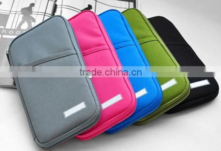 600D Polyester Travel Passport Holder/Credit Card Bag