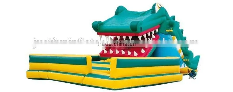air bouncer and inflatable slide, crocodile inflatable trampoline for children