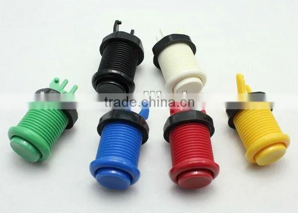 28mm green plastic arcade game machine push button switch electric pushbutton switch single control