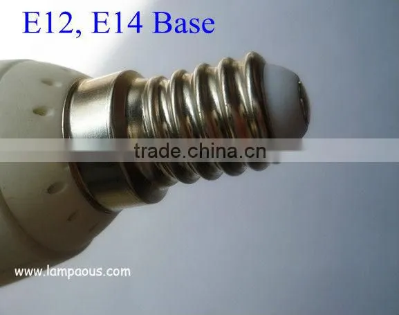wholesale 3w e12 e14 white ceramic heat sink candle bulb