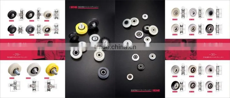 small plastic windows and doors pulley wheels with bearings for oem