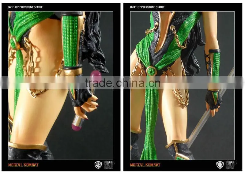 hot sexy girl female warriors resin statue, Japan anime character resin figurine