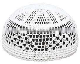 African is handmade white muslim hats for men