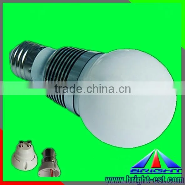 High power led lights E27 light bulb, led bulb of Silver Black shell color