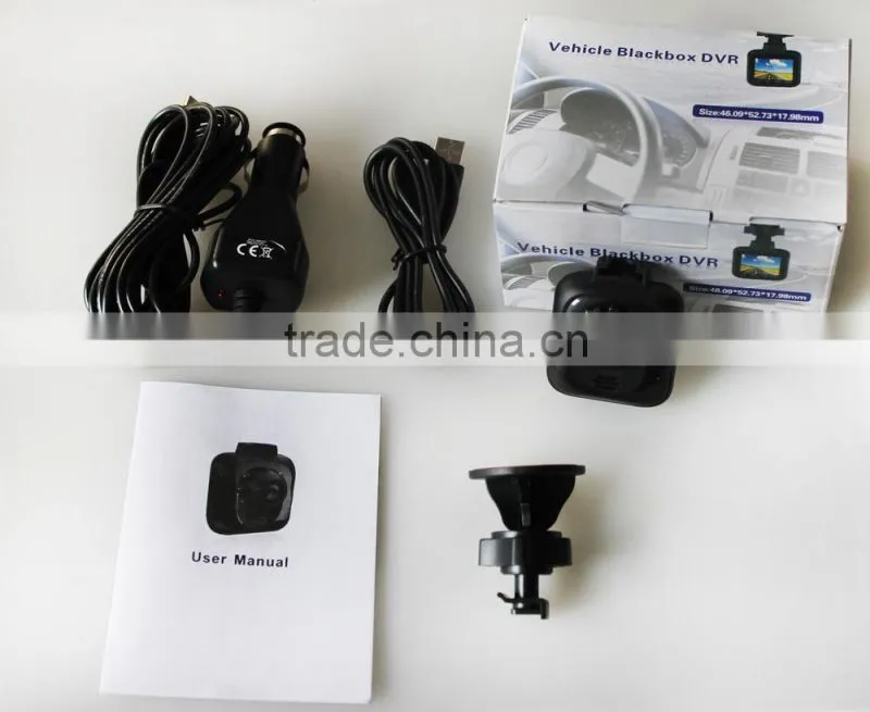 1.5 inch smallest size g-sensor 120 degree windscreen car camera dvr video recorder