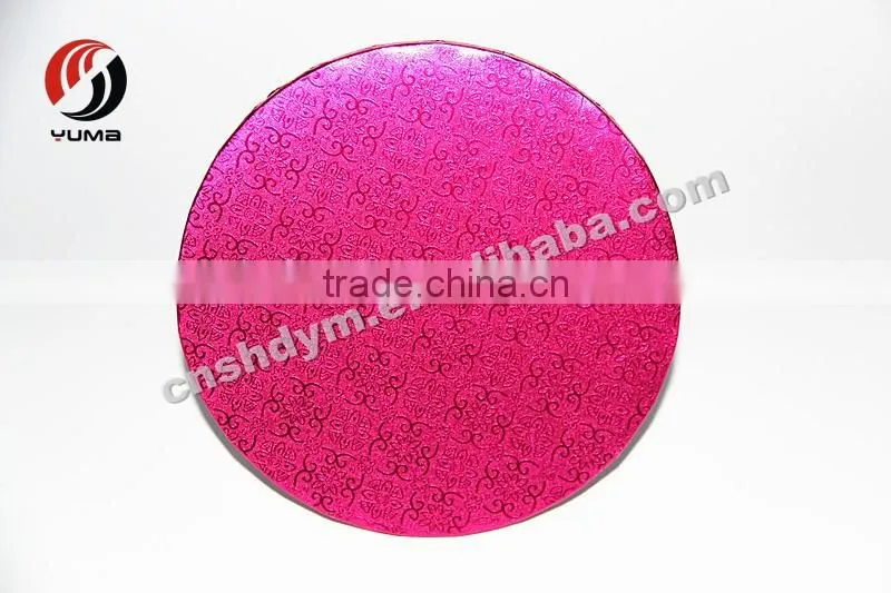 disposable colorful round foil cake drum
