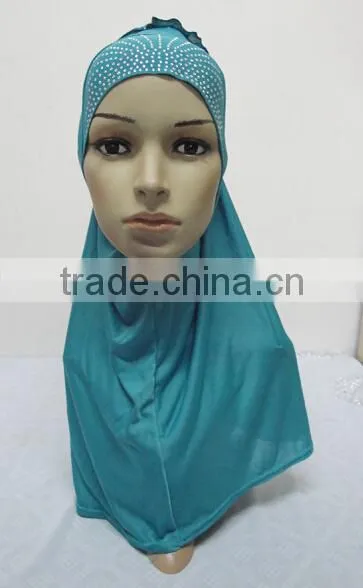 H242 latest muslim hijab scarf with flowers on back