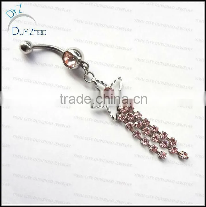 navel ring in stainless steel jewelry navel button belly rings
