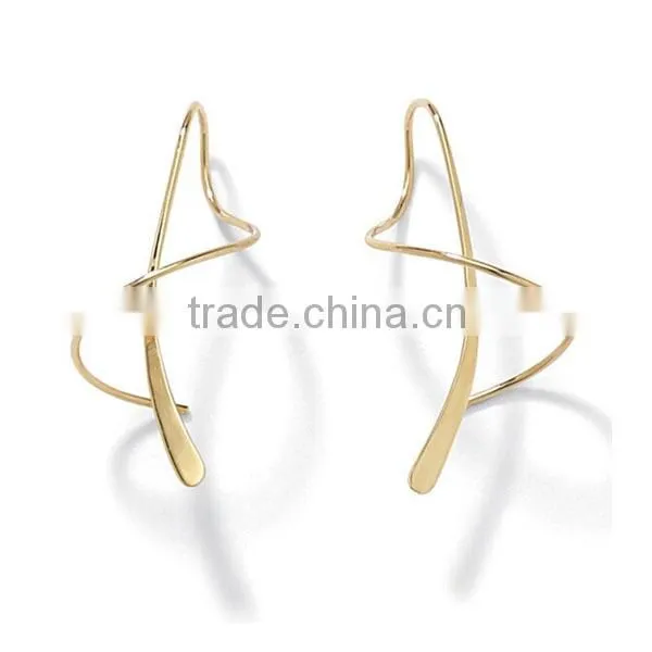 14k Gold Spiral Earrings Tailored gilded beautiful designed earrings