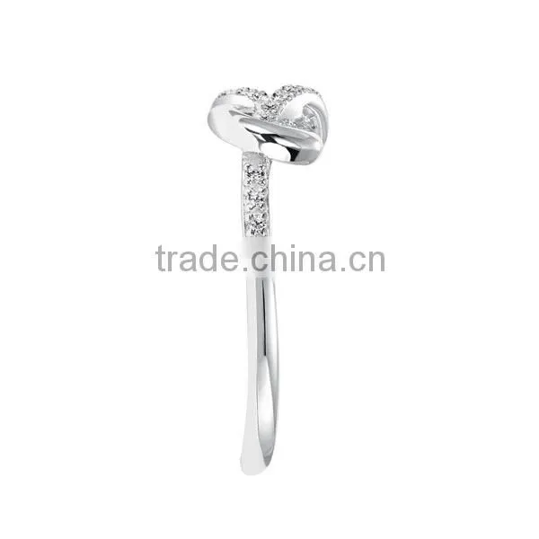 Bright 925 sterling silver Infinity customized stone ring