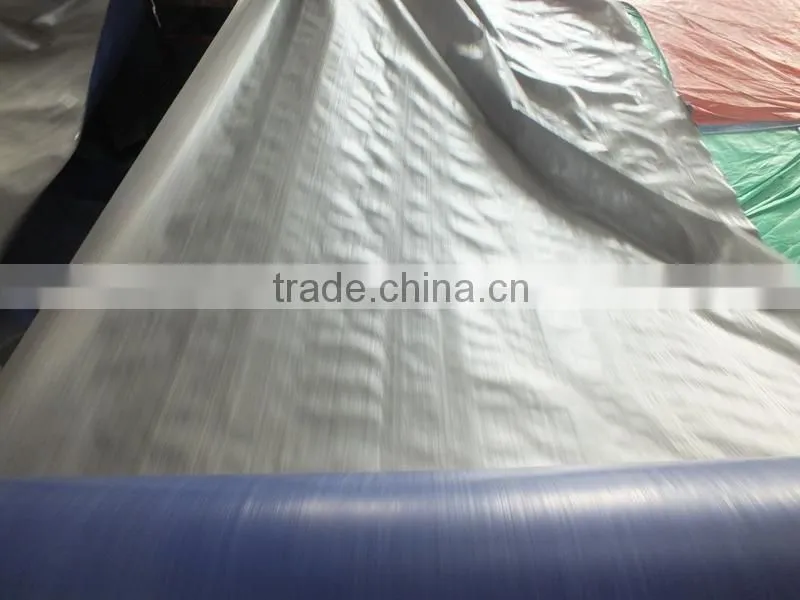 tarpaulin 3x3 PP material sliver/blue triangle plastic rope waterproof antioxidant factory directly hot sell wholesale outdoor