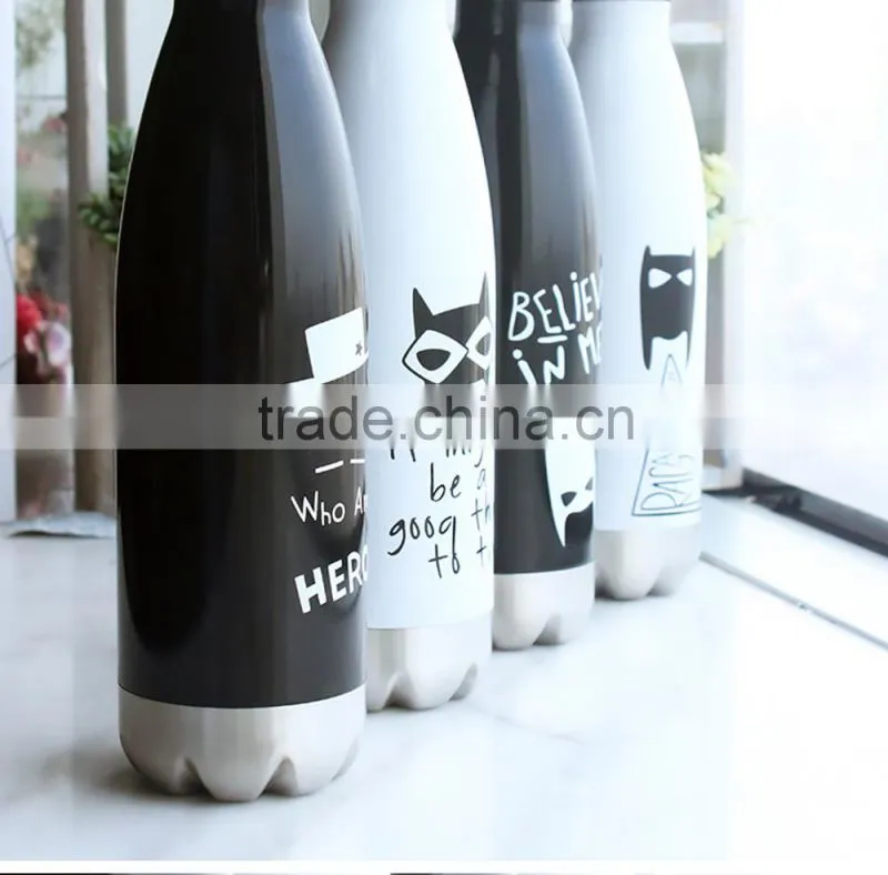 2016 new design custom logo cola thermos flask thermos bottle 500ML
