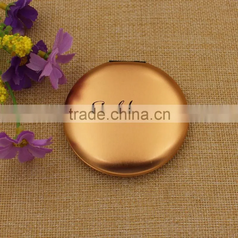 Wholesale gold mirror pocket/ mini makeup compact mirror with dancing girl