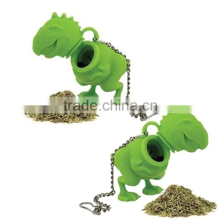 hot sell Dinosaur silicone tea infuser